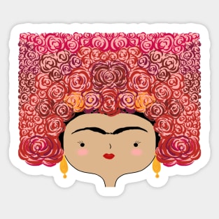 Frida Roses Sticker